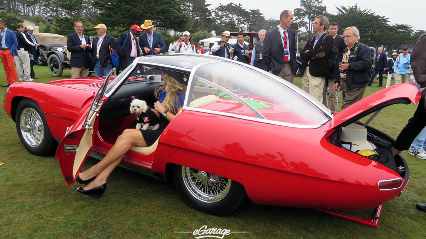 Woman and Dog Pebble Beach Concours 2013