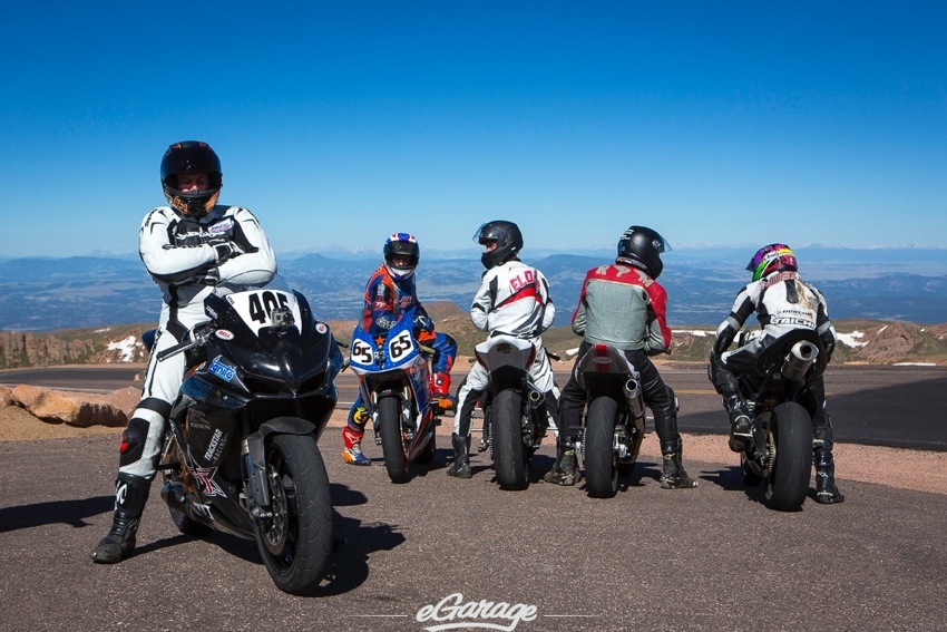 Pikes Peak 2014 motorcyclists