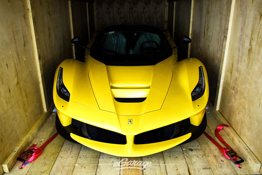 Yellow Ferrari LaFerrari Front