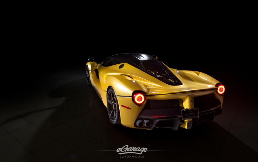 Yellow Ferrari LaFerrari Rear Quarter