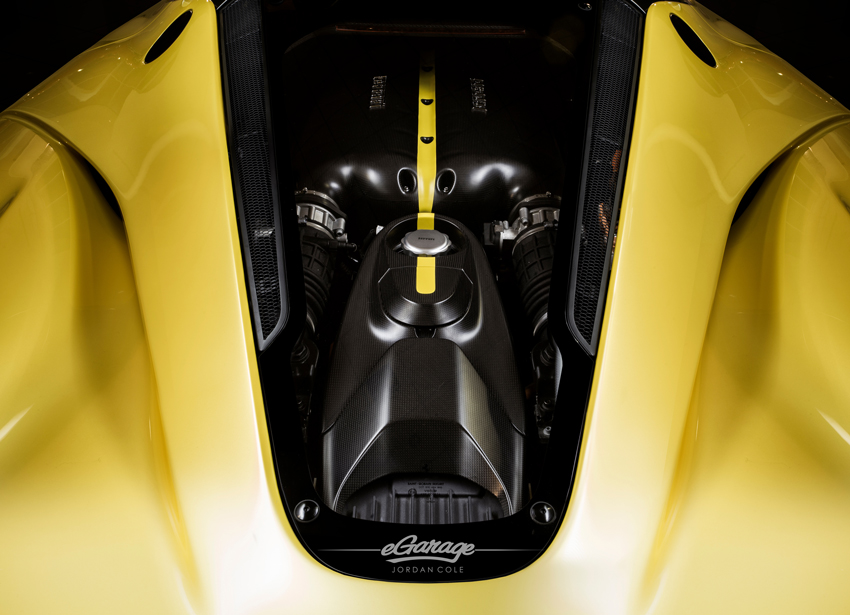 Yellow Ferrari LaFerrari Bonnet