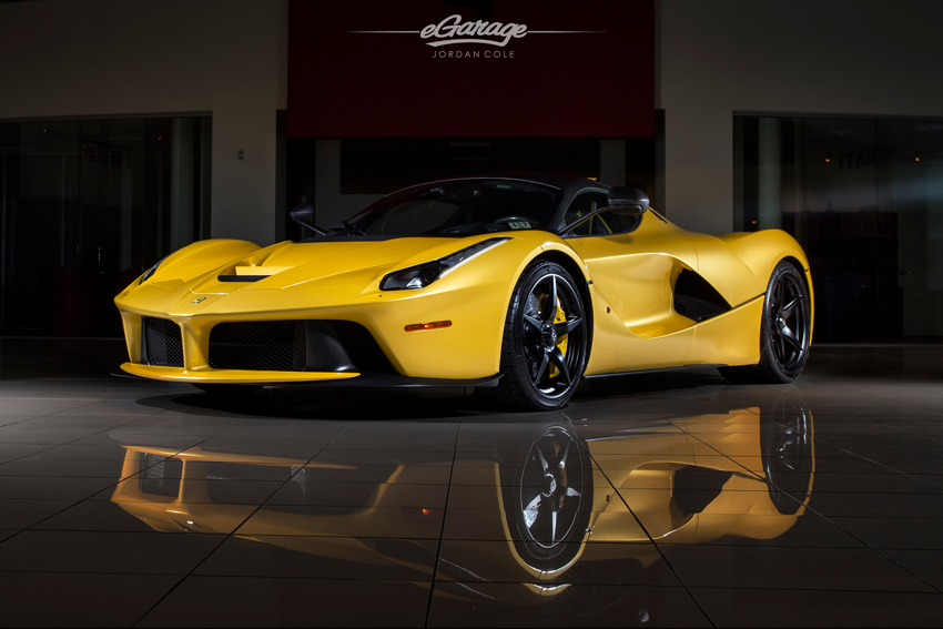 Yellow Ferrari LaFerrari Front Quarter