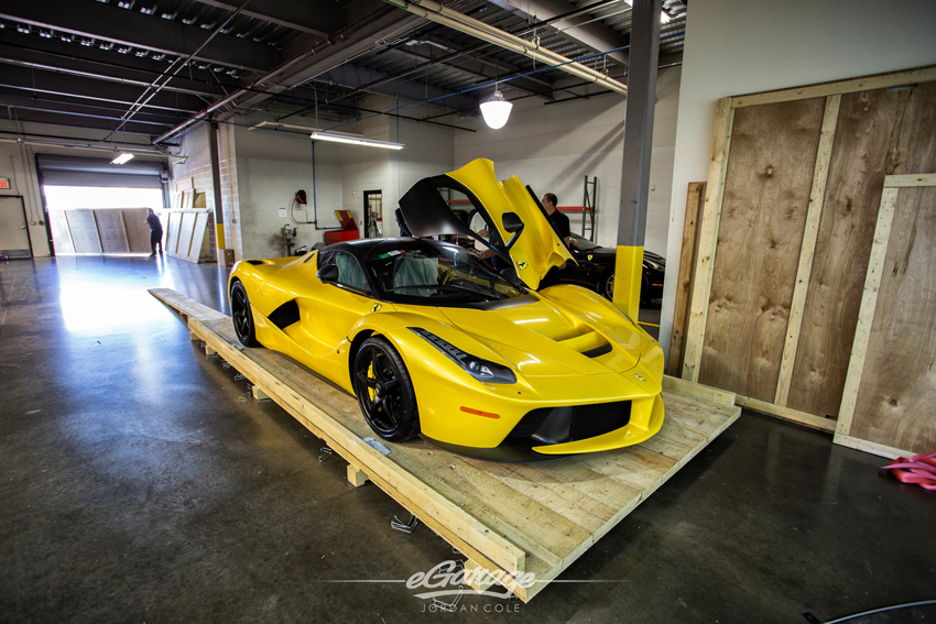 Yellow Ferrari LaFerrari Front Quarter Left