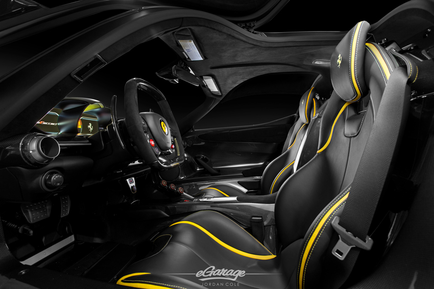 Yellow Ferrari LaFerrari Interior