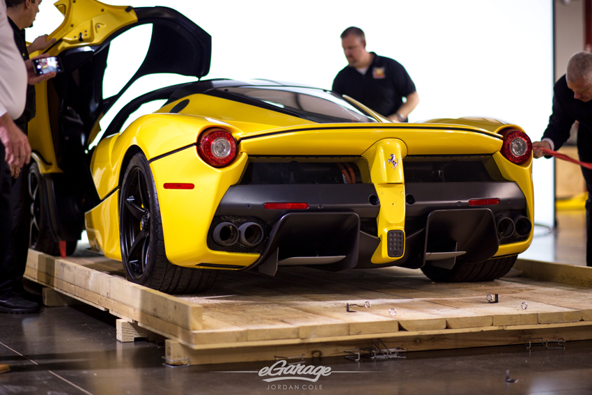 Yellow Ferrari LaFerrari Rear